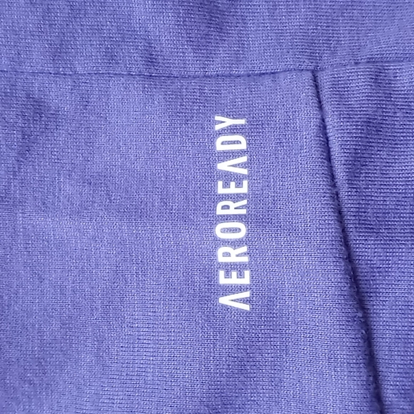 ADIDAS NWOT WOMEN'S PERI WINKLE BLUE w WHT TRIM- STYLE PRIME GREEN- AEROREADY M - Picture 6 of 15